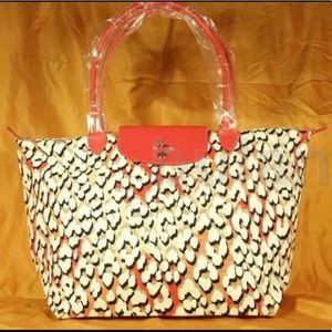 LONGCHAMP LARGE ILE DE PANTHERS SHOULDER TOTE